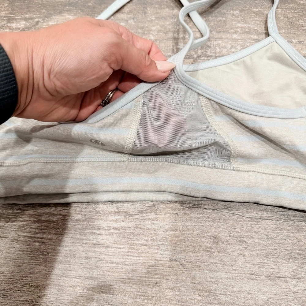 Lululemon Athletica | Blue & Gray Striped Sports Bra